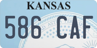 KS license plate 586CAF