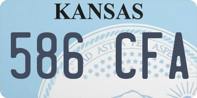 KS license plate 586CFA