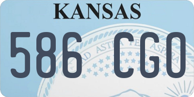 KS license plate 586CGO