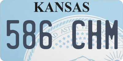 KS license plate 586CHM