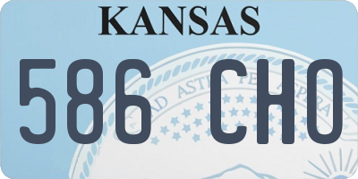 KS license plate 586CHO