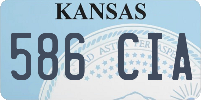 KS license plate 586CIA