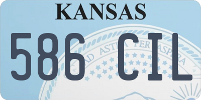 KS license plate 586CIL