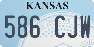 KS license plate 586CJW