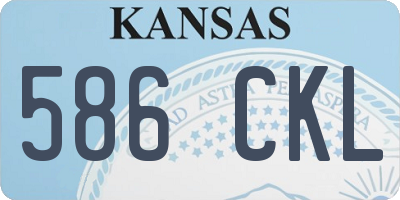 KS license plate 586CKL