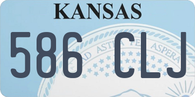 KS license plate 586CLJ