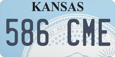 KS license plate 586CME