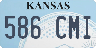 KS license plate 586CMI