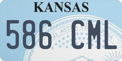 KS license plate 586CML