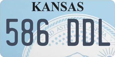 KS license plate 586DDL