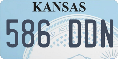 KS license plate 586DDN