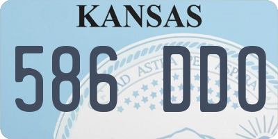 KS license plate 586DDO
