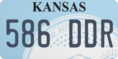 KS license plate 586DDR