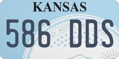 KS license plate 586DDS