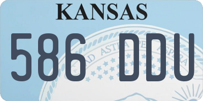 KS license plate 586DDU