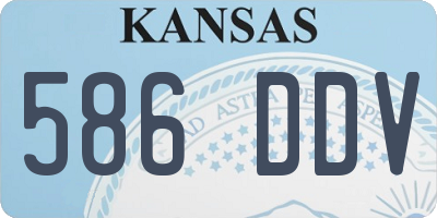 KS license plate 586DDV