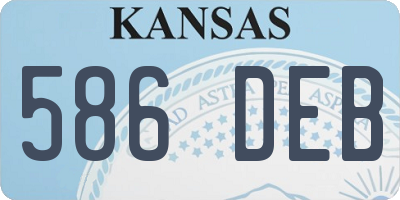 KS license plate 586DEB
