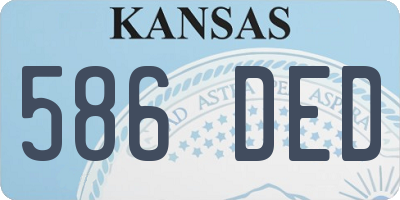 KS license plate 586DED