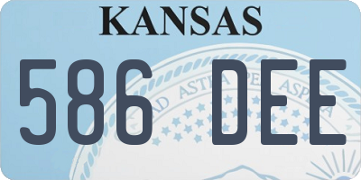 KS license plate 586DEE