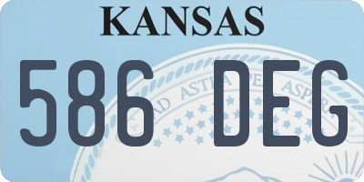KS license plate 586DEG