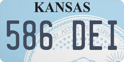 KS license plate 586DEI