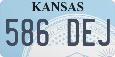 KS license plate 586DEJ