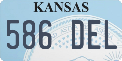 KS license plate 586DEL