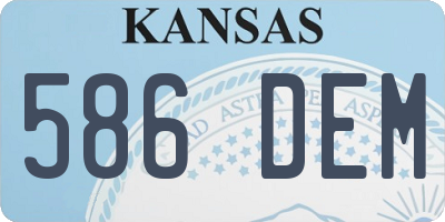 KS license plate 586DEM