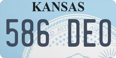 KS license plate 586DEO