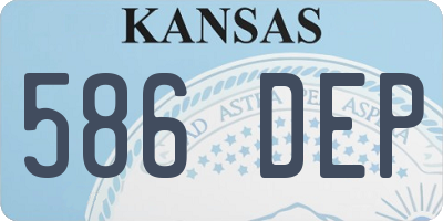 KS license plate 586DEP