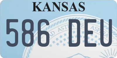 KS license plate 586DEU