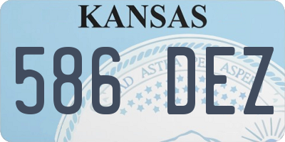 KS license plate 586DEZ