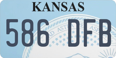 KS license plate 586DFB