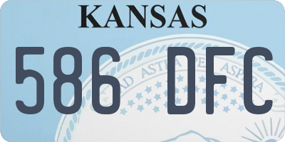 KS license plate 586DFC