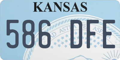 KS license plate 586DFE