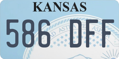 KS license plate 586DFF