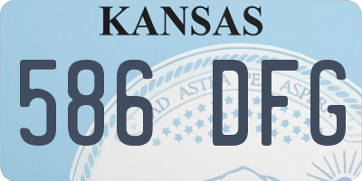 KS license plate 586DFG