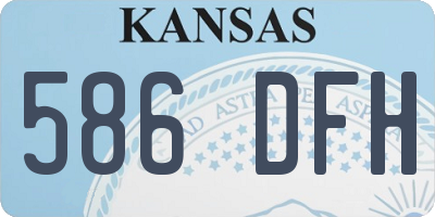 KS license plate 586DFH