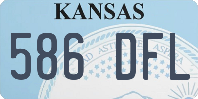 KS license plate 586DFL