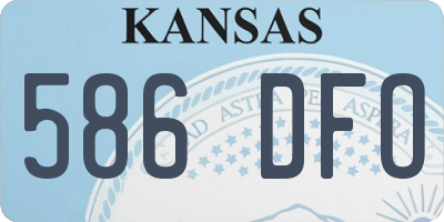 KS license plate 586DFO