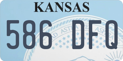 KS license plate 586DFQ