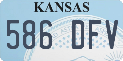 KS license plate 586DFV