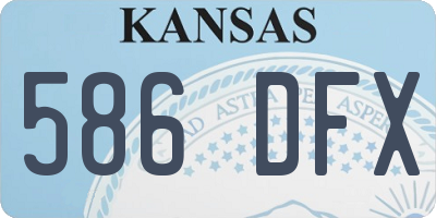 KS license plate 586DFX