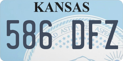 KS license plate 586DFZ