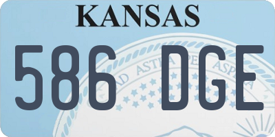 KS license plate 586DGE