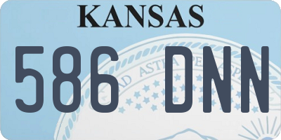 KS license plate 586DNN