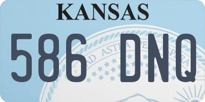 KS license plate 586DNQ