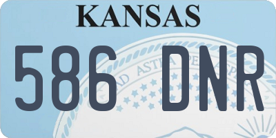 KS license plate 586DNR