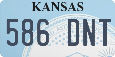 KS license plate 586DNT