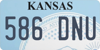 KS license plate 586DNU